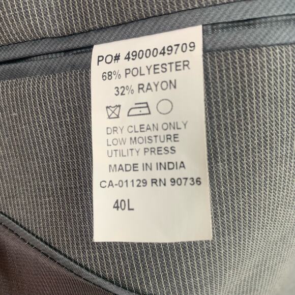 Michael Kors Size 40L Men's Sport Coat Blazer Jacket Gray Career Business - Picture 11 of 11